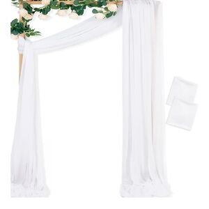 White Wedding Arch Drapes
